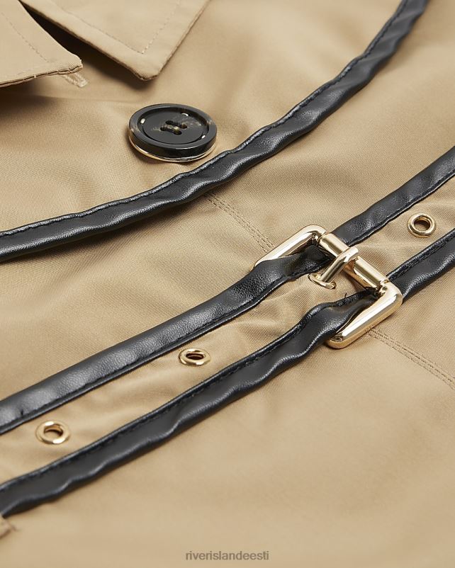 tarvikud pruun naised River Island koera trentšmantel 44TLL4067