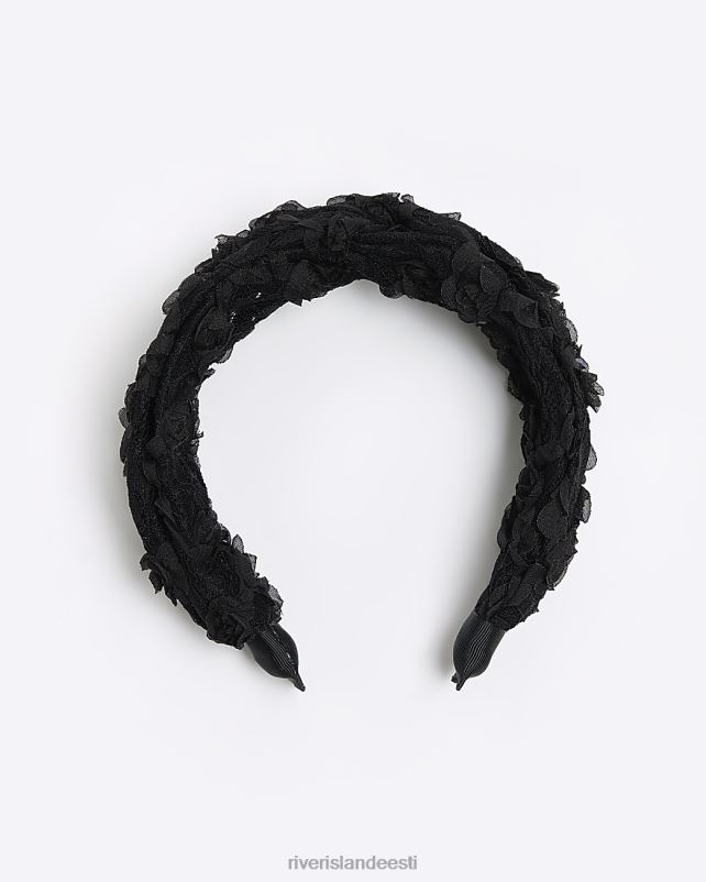 tarvikud must naised River Island pitsist volangidega peapael 44TLL4659