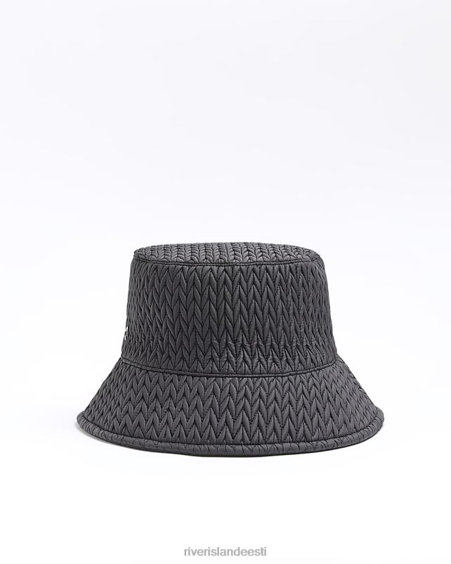 tarvikud must naised River Island tepitud ämbrimüts 44TLL4458