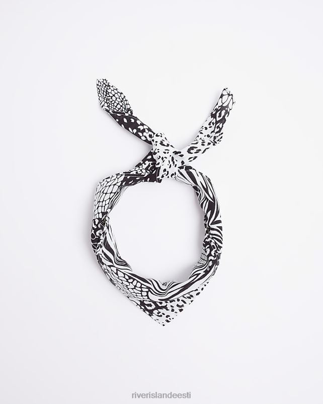 tarvikud must naised River Island loomamustriga satiinist sall 44TLL4889