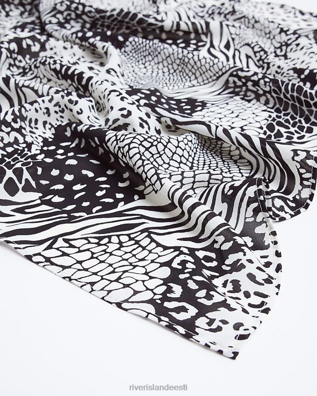 tarvikud must naised River Island loomamustriga satiinist sall 44TLL4889