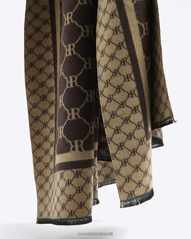 tarvikud pruun naised River Island ri monogramm sall 44TLL4213