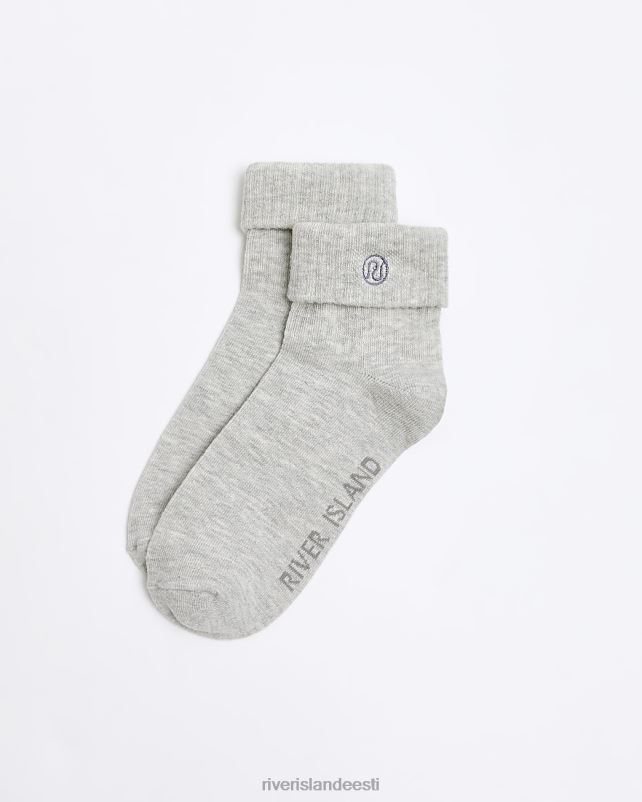 tarvikud hall naised River Island keeratud alläärega sokid 44TLL718