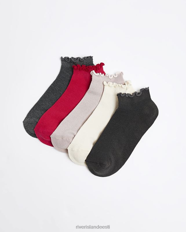 tarvikud lilla naised River Island frill treenija sokid multipack 44TLL4182