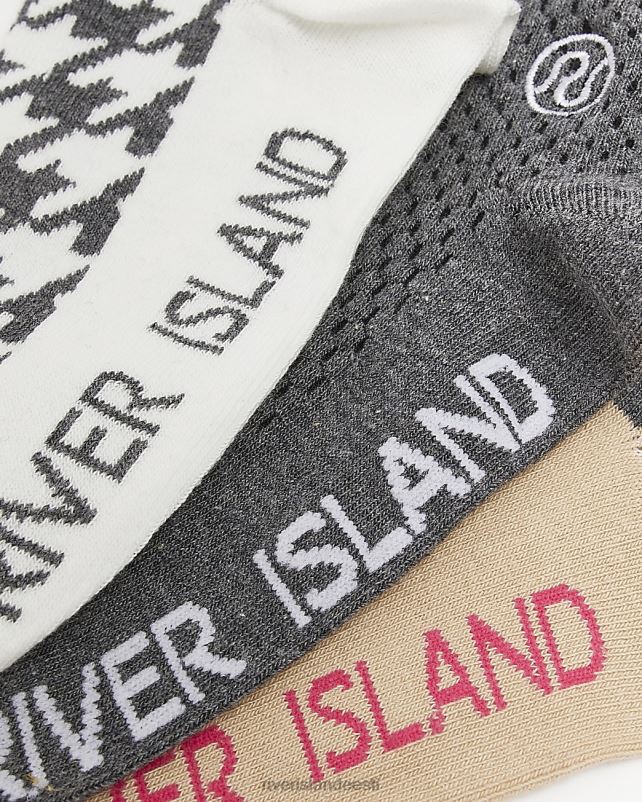 tarvikud must naised River Island check pahkluu sokid multipack 44TLL4995