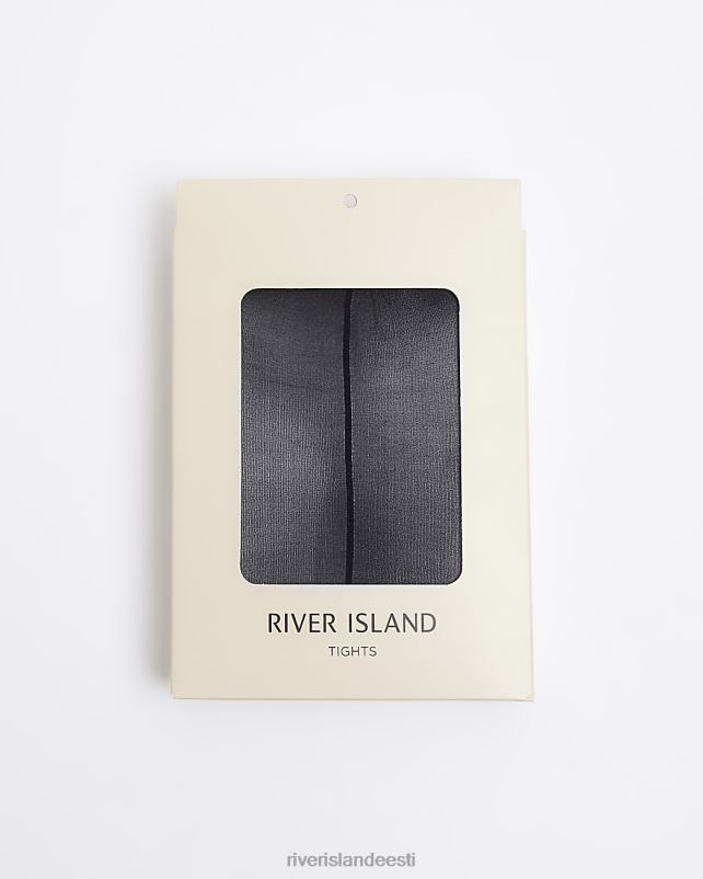 tarvikud must naised River Island õmblusdetailidega sukkpüksid 44TLL4097