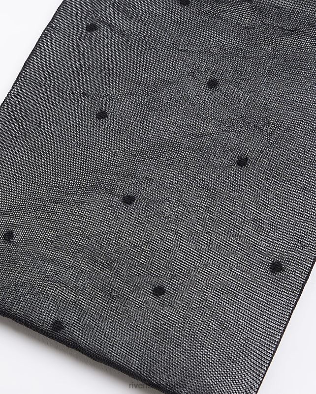 tarvikud must naised River Island väikesed täpilised sukkpüksid 44TLL4096