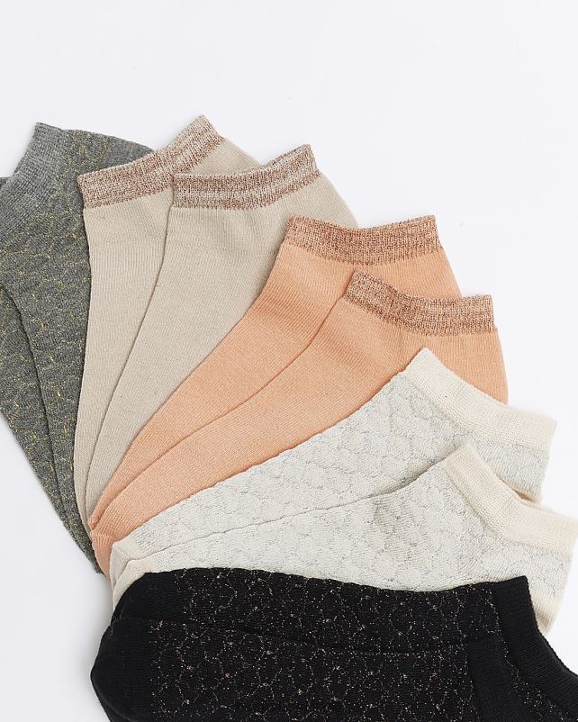 tarvikud roosa naised River Island treenija sokid multipakend 44TLL796