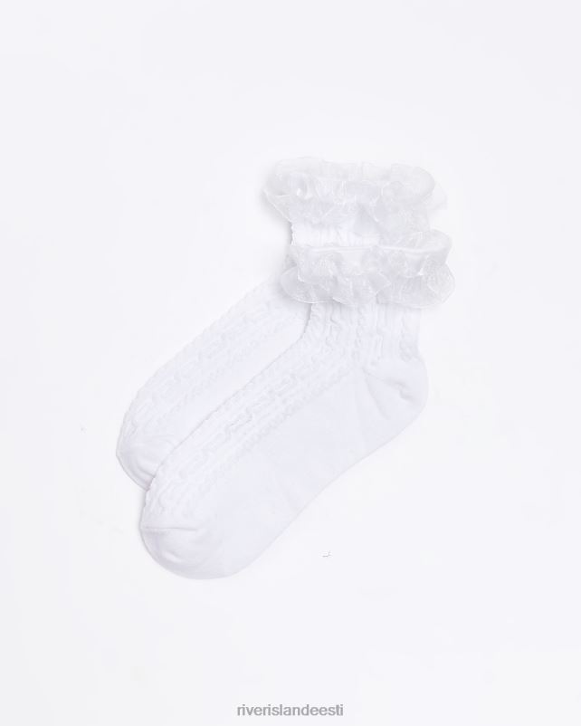tarvikud valge naised River Island sats pahkluu sokid 44TLL1346