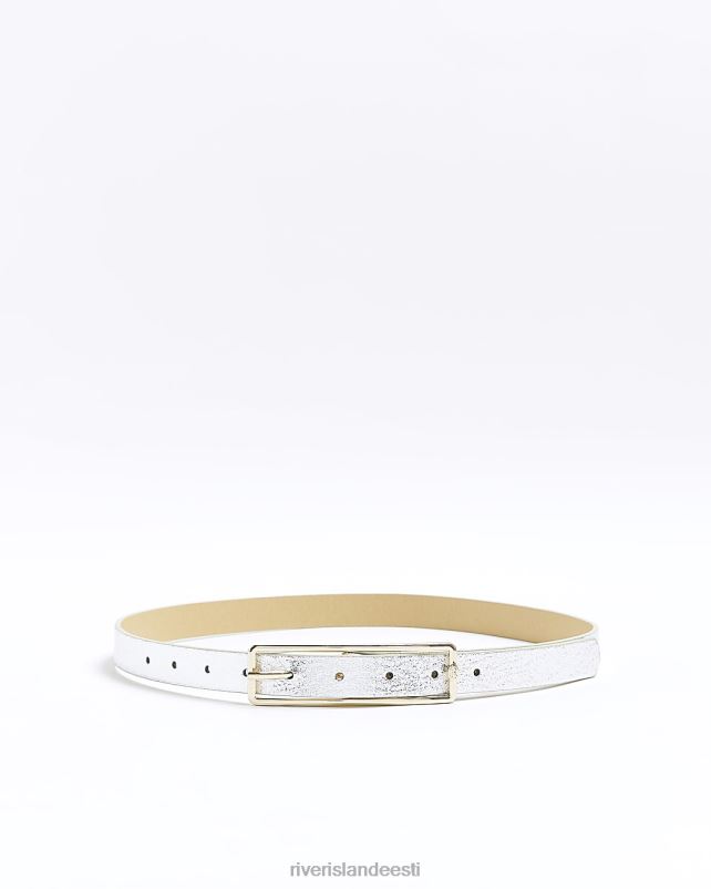 tarvikud hõbedane naised River Island õhuke lukuga vöö 44TLL1449