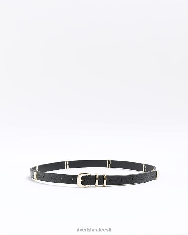 tarvikud must naised River Island kõhn vöö 44TLL1411