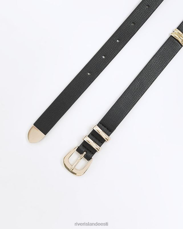 tarvikud must naised River Island kõhn vöö 44TLL1411