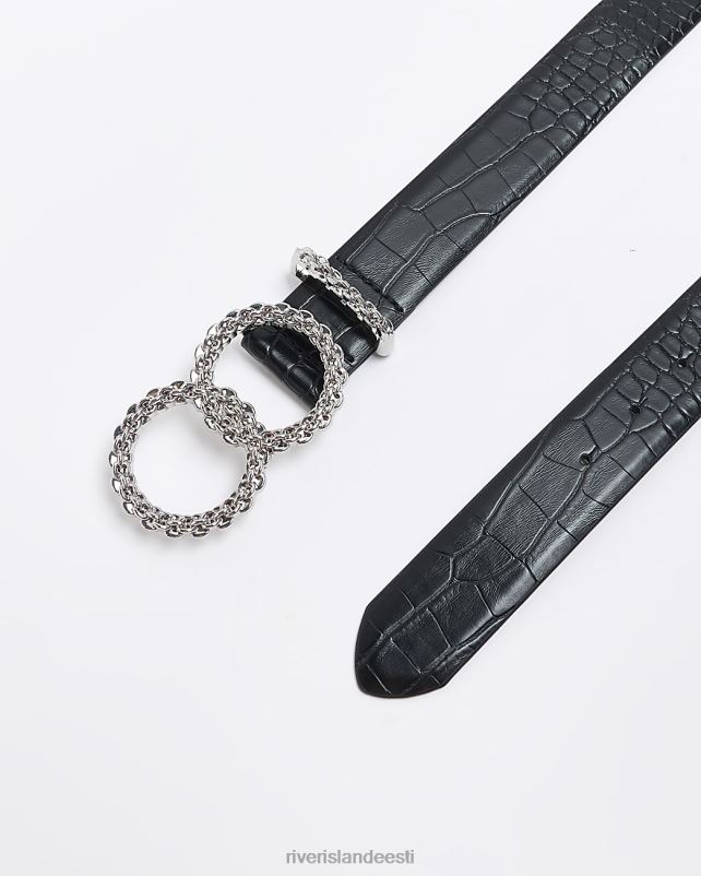 tarvikud must naised River Island topelt pandlaga vöö 44TLL4754