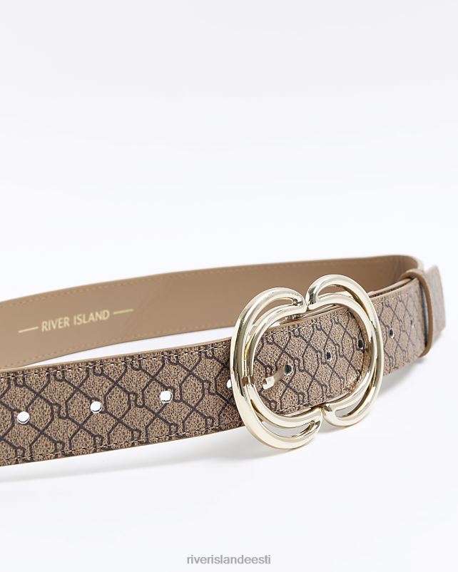 tarvikud pruun naised River Island ri monogramm vöö 44TLL4710