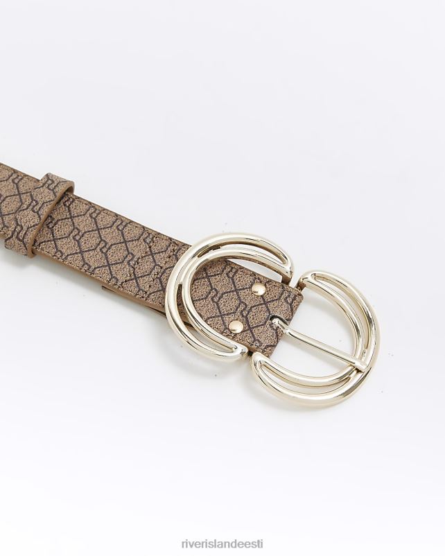 tarvikud pruun naised River Island ri monogramm vöö 44TLL4710