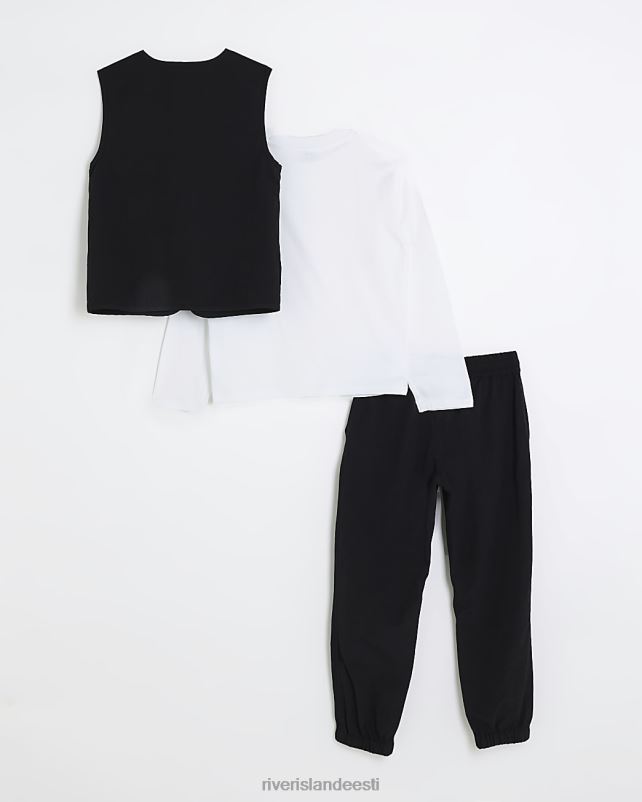 kehakate must poisid River Island b nailon gilet cargo pükste komplekt 44TLL6776