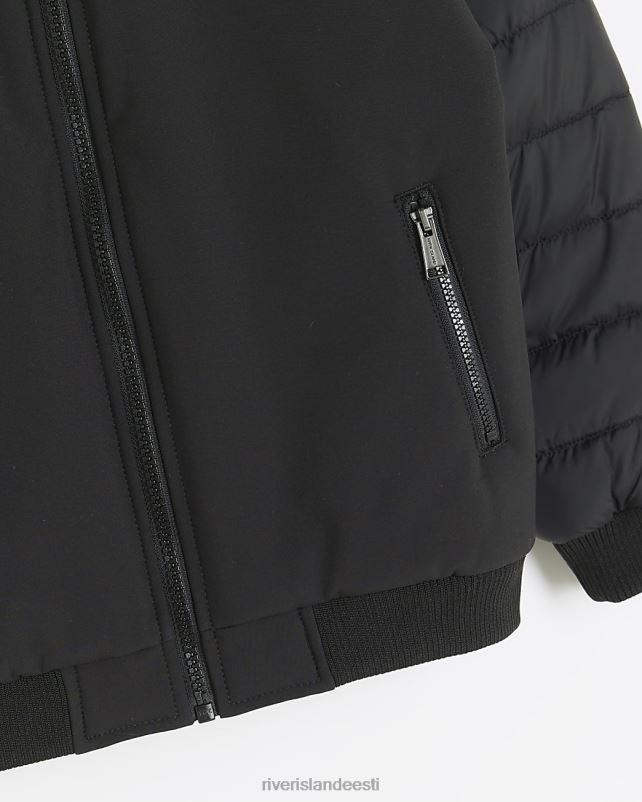 kehakate must poisid River Island b polsterdatud varrukatega bomber jope 44TLL3658