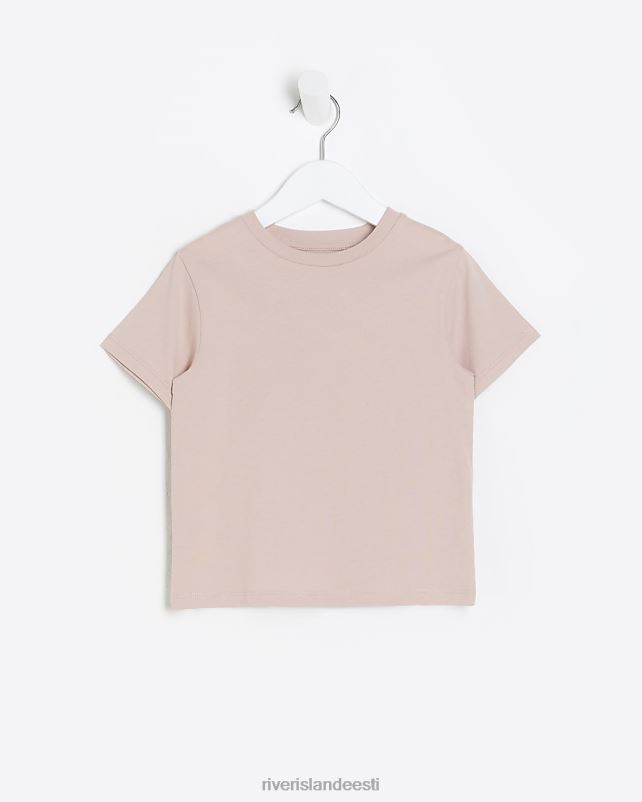 kehakate roosa poisid River Island mini lühikeste varrukatega T-särk 44TLL3555