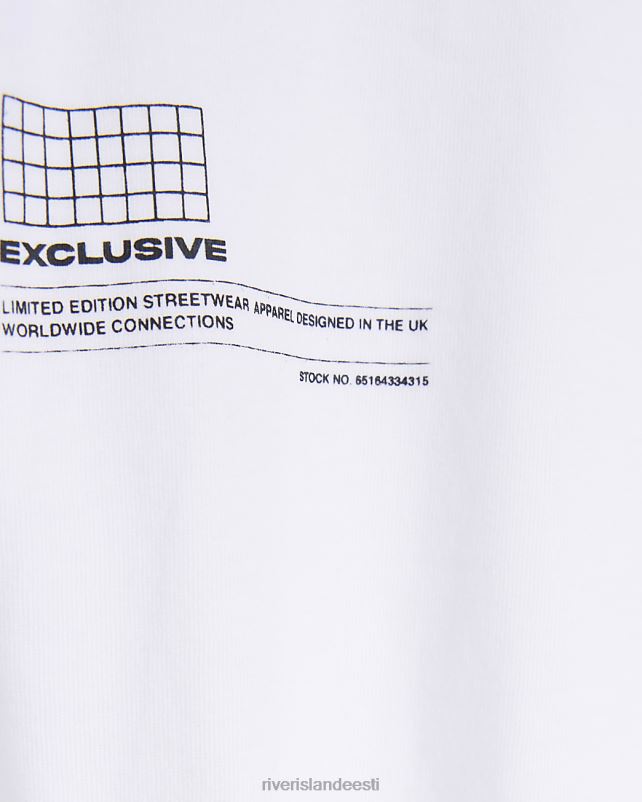 kehakate valge poisid River Island mini lühikeste varrukatega T-särk 44TLL3565