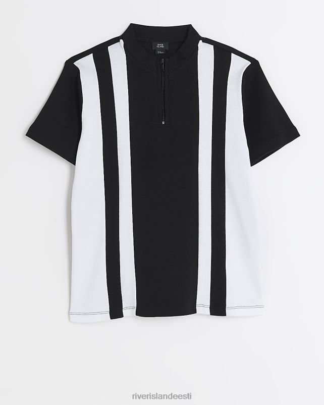 kehakate must poisid River Island b värviploki lehtri polo 44TLL3661