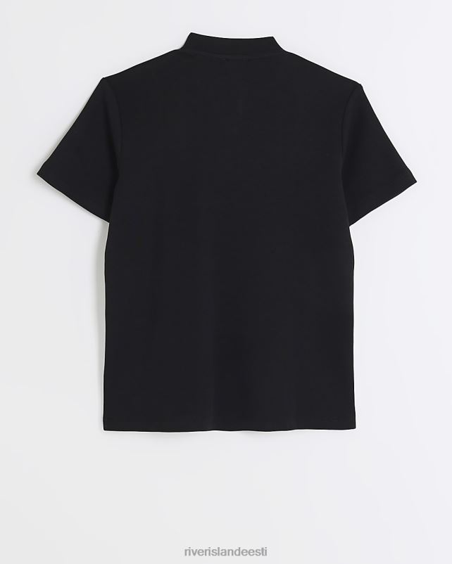 kehakate must poisid River Island b värviploki lehtri polo 44TLL3661