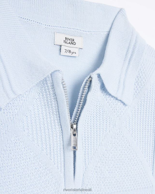 kehakate sinine poisid River Island b lühikeste varrukatega pooltekstuuriga polo 44TLL3677