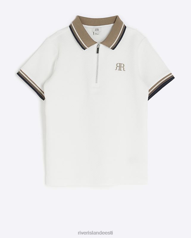 kehakate valge poisid River Island b tekstuuriga polosärk 44TLL6801