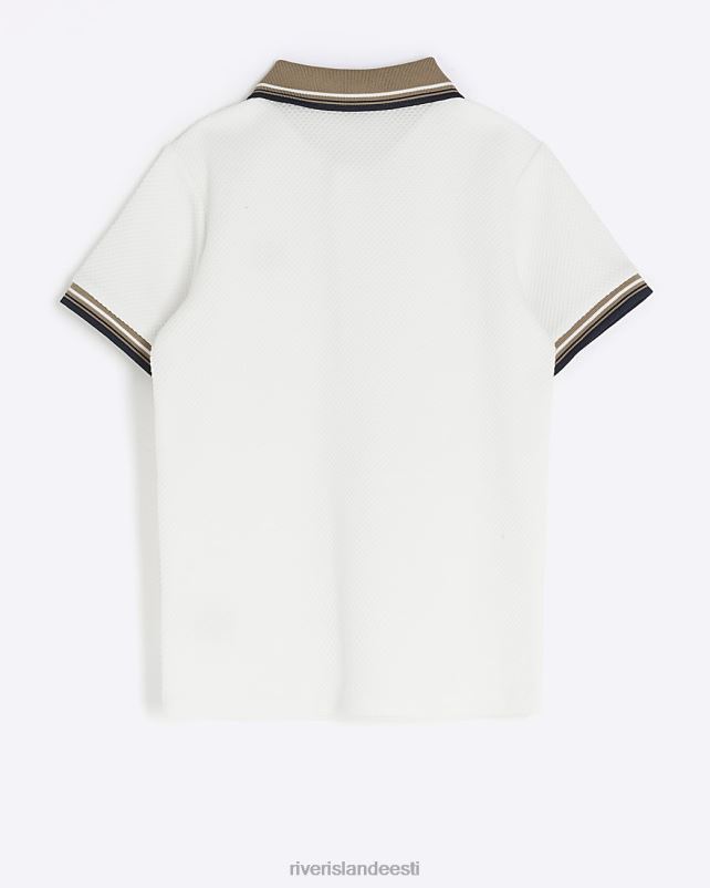 kehakate valge poisid River Island b tekstuuriga polosärk 44TLL6801