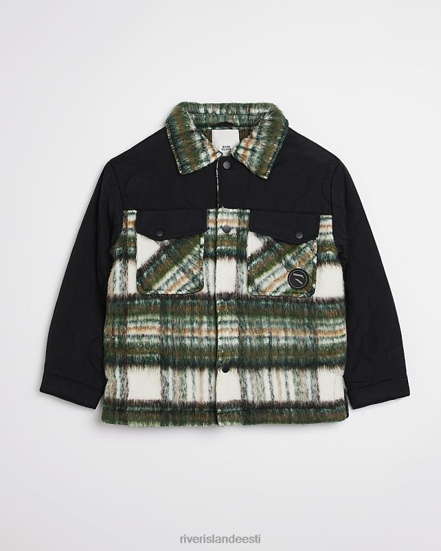 kehakate roheline poisid River Island b tekstuuriga kontrollimisnupp üles shacket 44TLL6831