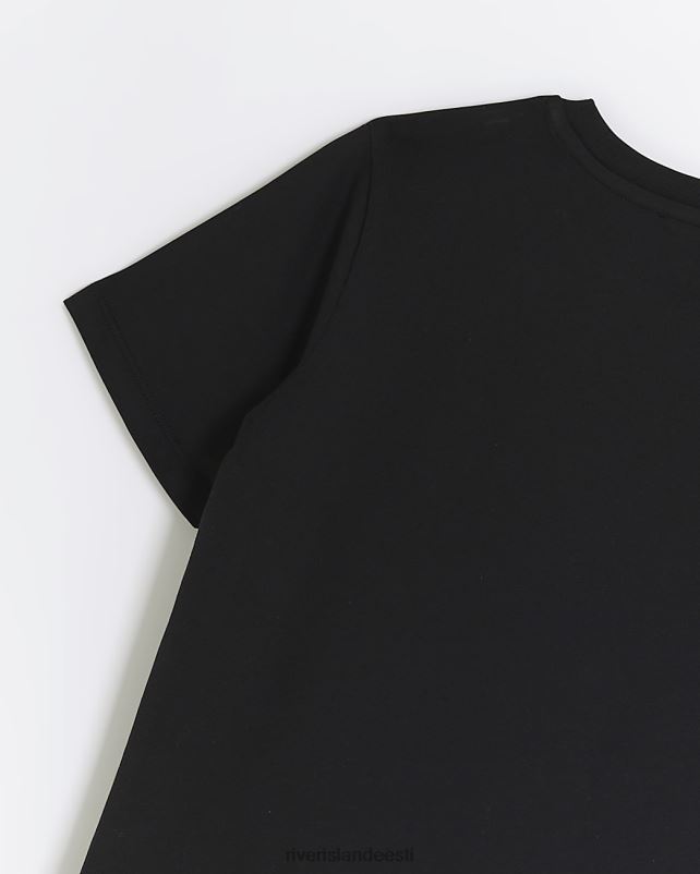 kehakate must poisid River Island b graafilise kaunistusega T-särk 44TLL3634