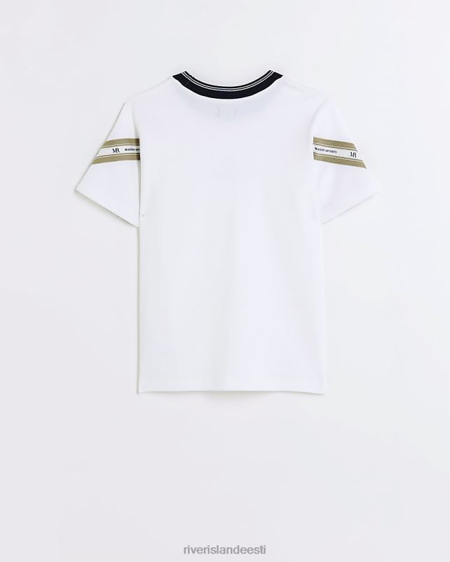 kehakate valge poisid River Island b maison riviera teibitud t-särk 44TLL3637