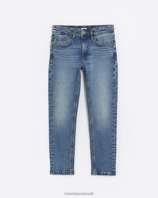 kehakate sinine poisid River Island b denim pleekinud kitsad teksad 44TLL6898
