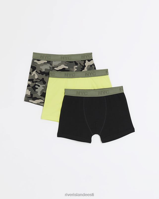 tarvikud lubi poisid River Island b camo print boxers 3 pakk 44TLL3689