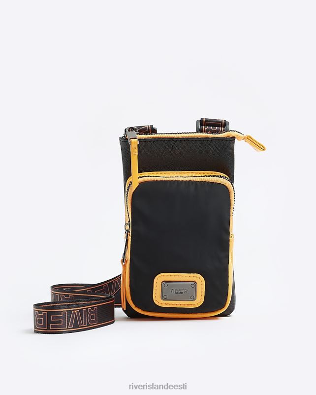 tarvikud must poisid River Island risti keha kott 44TLL6970