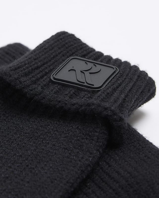 tarvikud must poisid River Island mb kummiplaastriga kootud labakindad 44TLL6806