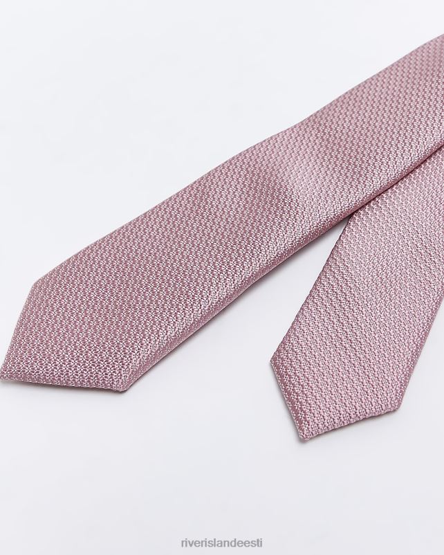 tarvikud roosa poisid River Island mb tekstuuriga lips 44TLL3644