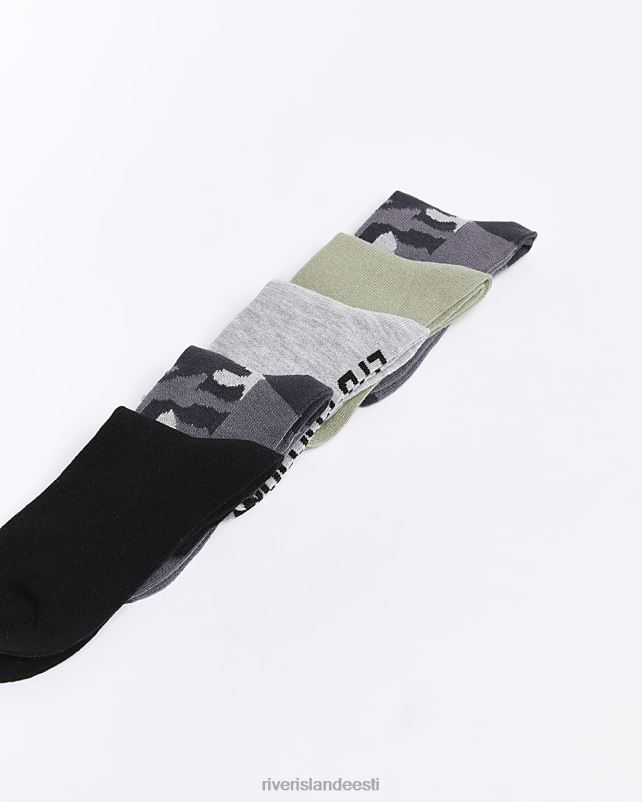 tarvikud khaki poisid River Island b camo treeneri sokid 5 tk 44TLL6958
