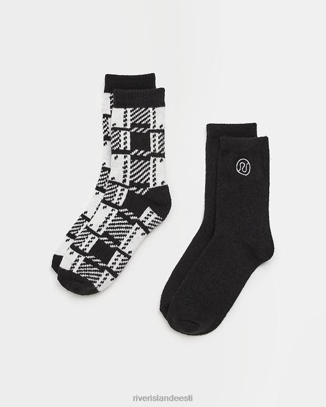 tarvikud must poisid River Island b tšeki mugavad sokid 2 pakk 44TLL6978