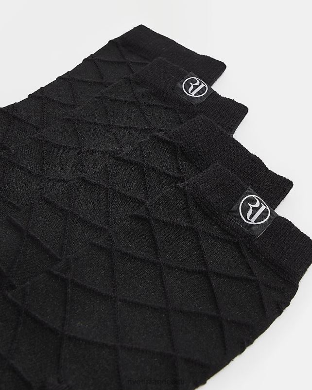 tarvikud must poisid River Island b tekstuuriga tšeki nutikad sokid 2 pakk 44TLL3693