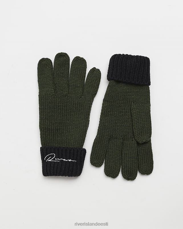 tarvikud khaki poisid River Island b kaabliga kootud kindad 44TLL6956