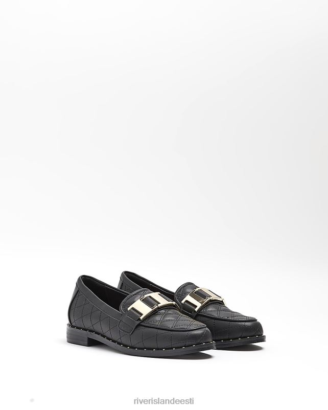 jalatsid must tüdrukud River Island g pu tepitud pätsid 44TLL3414