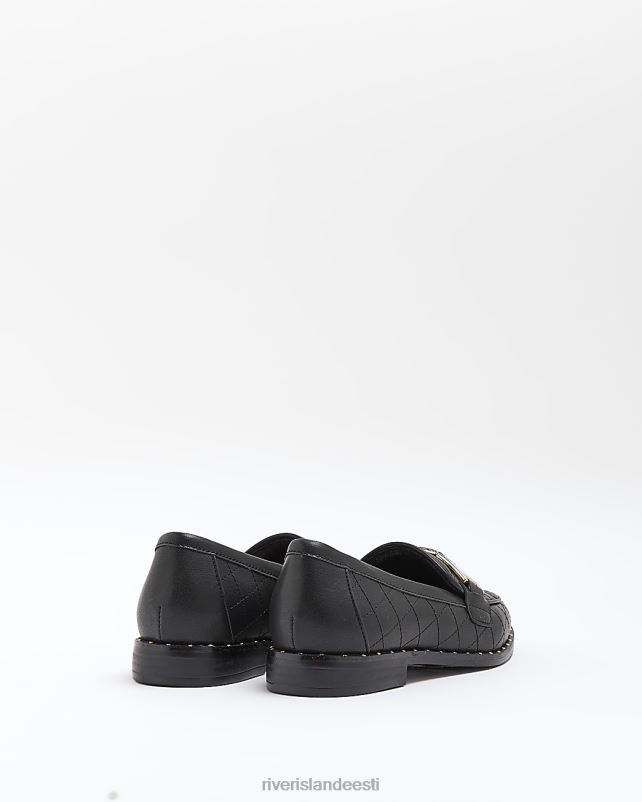 jalatsid must tüdrukud River Island g pu tepitud pätsid 44TLL3414