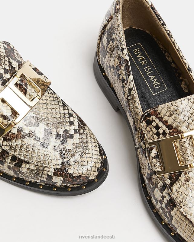 jalatsid pruun tüdrukud River Island g snake snaffle loafers 44TLL3413