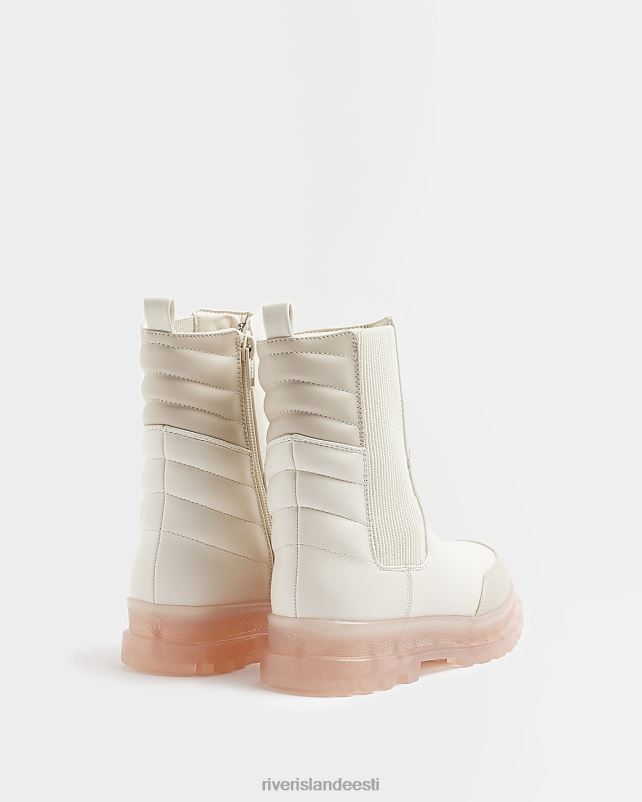 jalatsid kreemikas roosa tüdrukud River Island g polsterdatud tallaga saapad 44TLL6369