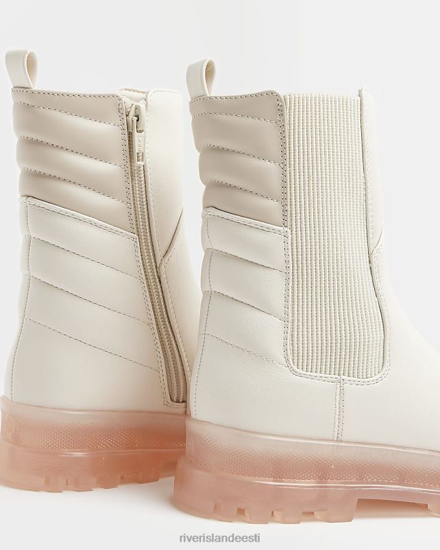 jalatsid kreemikas roosa tüdrukud River Island g polsterdatud tallaga saapad 44TLL6369