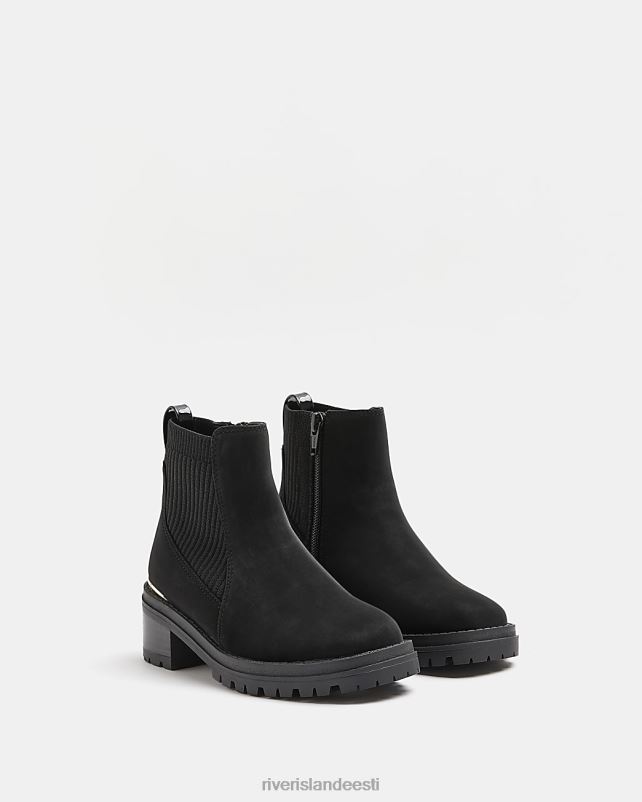 jalatsid must tüdrukud River Island g kontsaga saapad 44TLL6373