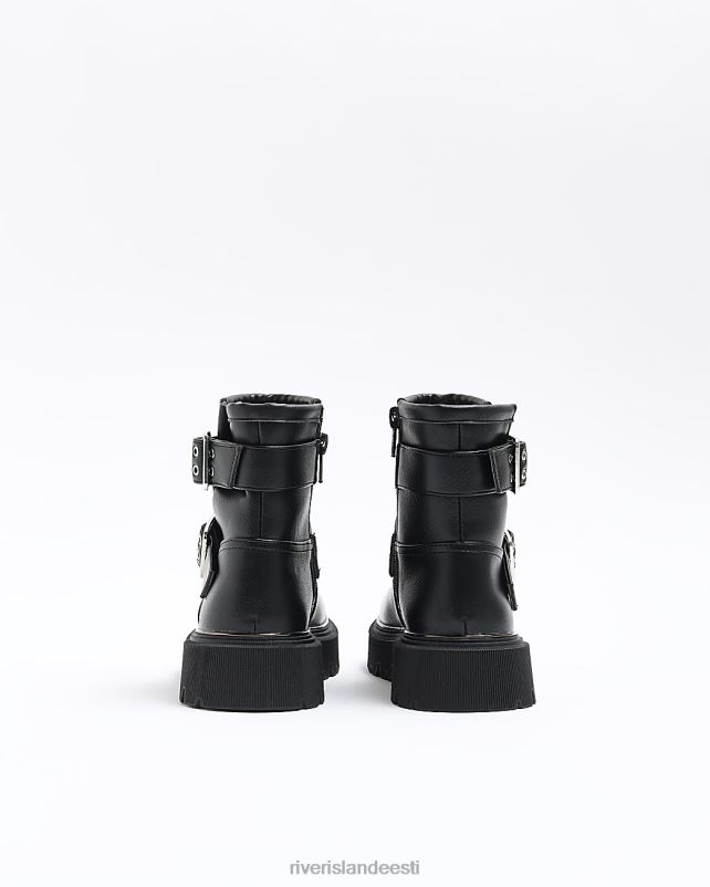 jalatsid must tüdrukud River Island g pandlaga paksud saapad 44TLL6163