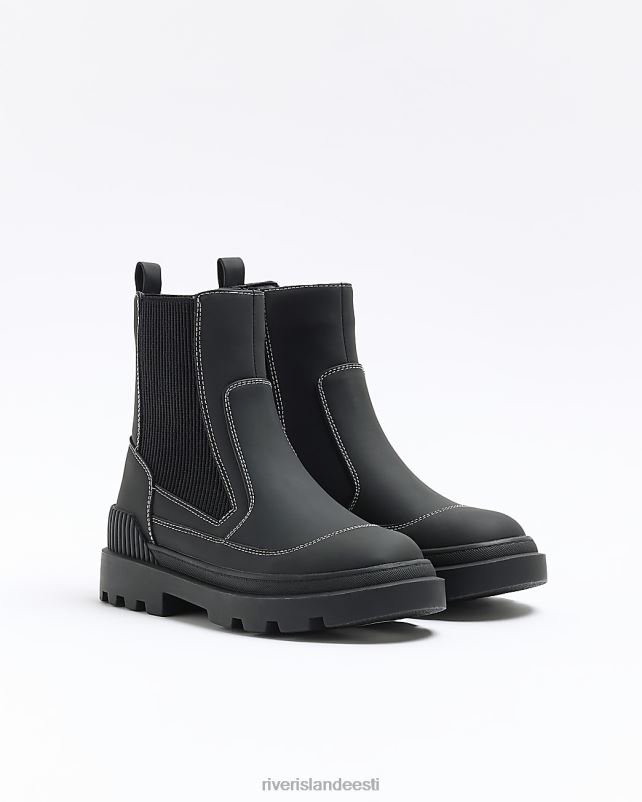 jalatsid must tüdrukud River Island g pistega detailiga saapad 44TLL6190