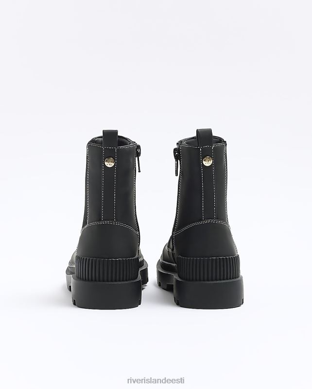 jalatsid must tüdrukud River Island g pistega detailiga saapad 44TLL6190