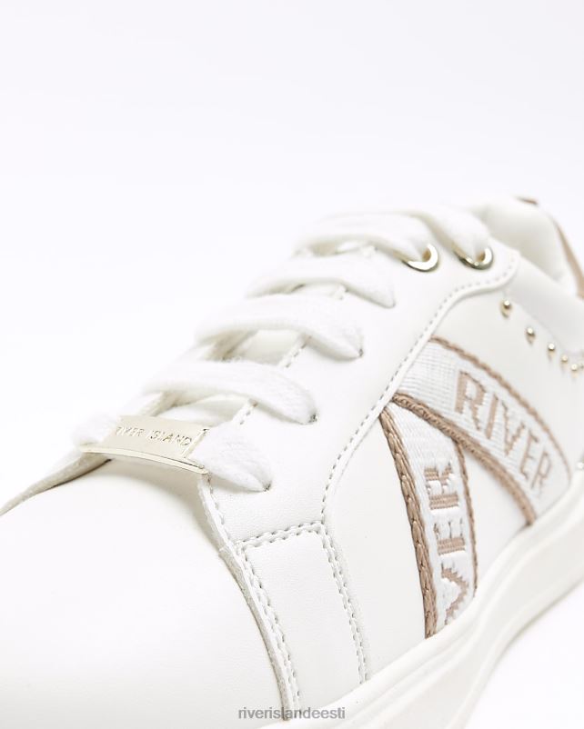 jalatsid valge tüdrukud River Island g naastudega trenažöörid 44TLL6278